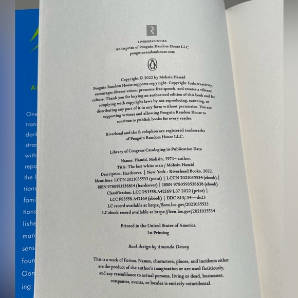 Novel The Last White Man by Mohsin Hamid Signed Copy Hardcover Fiction - Picture 6 of 8